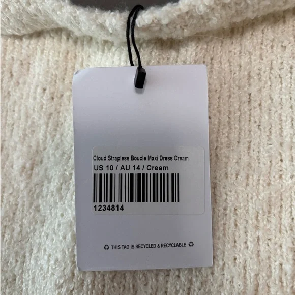 Princess Polly Strapless Cream Knit Maxi Dress - Picture 3 of 3